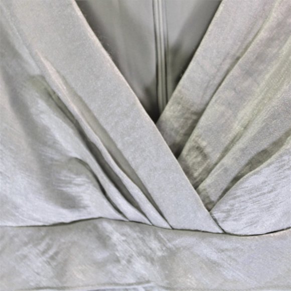 London Time | Silver Layered Ruffle Dress - Picture 3 of 7